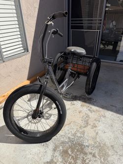 Adult 3-Wheel Cargo Tricycle with Rear Basket