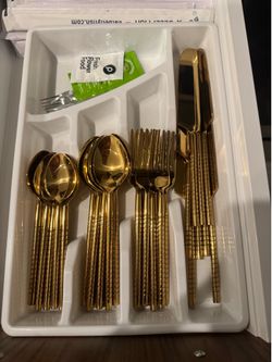 gold silverware