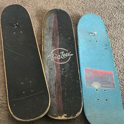 3 skateboards