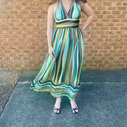 Banana Republic Silk Halter Maxi Dress -  Size 2