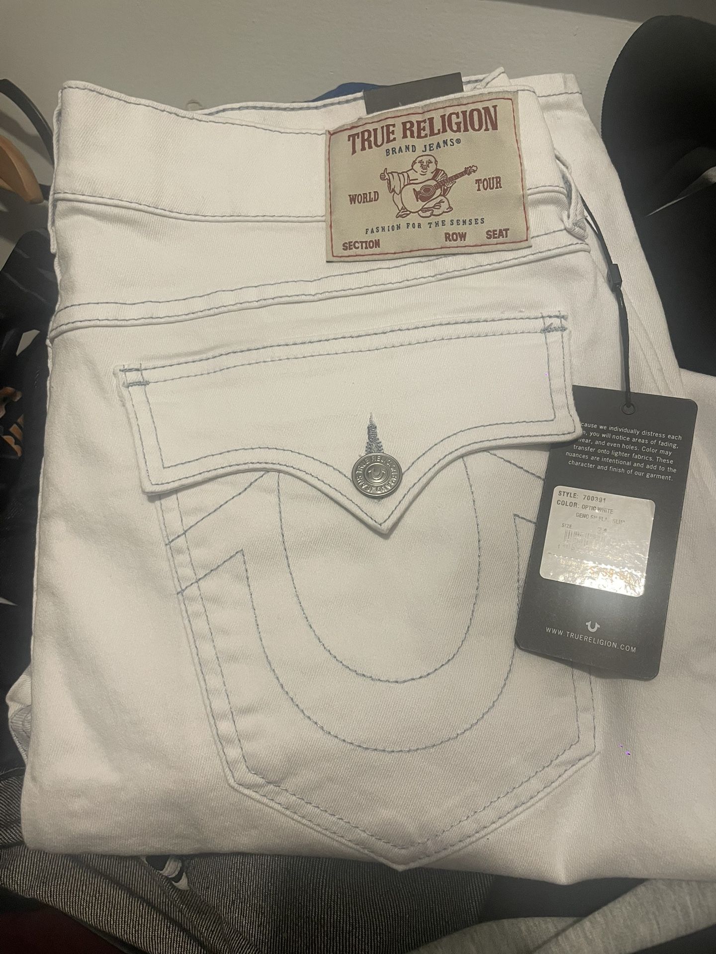 White True Religion Pants 34W32L