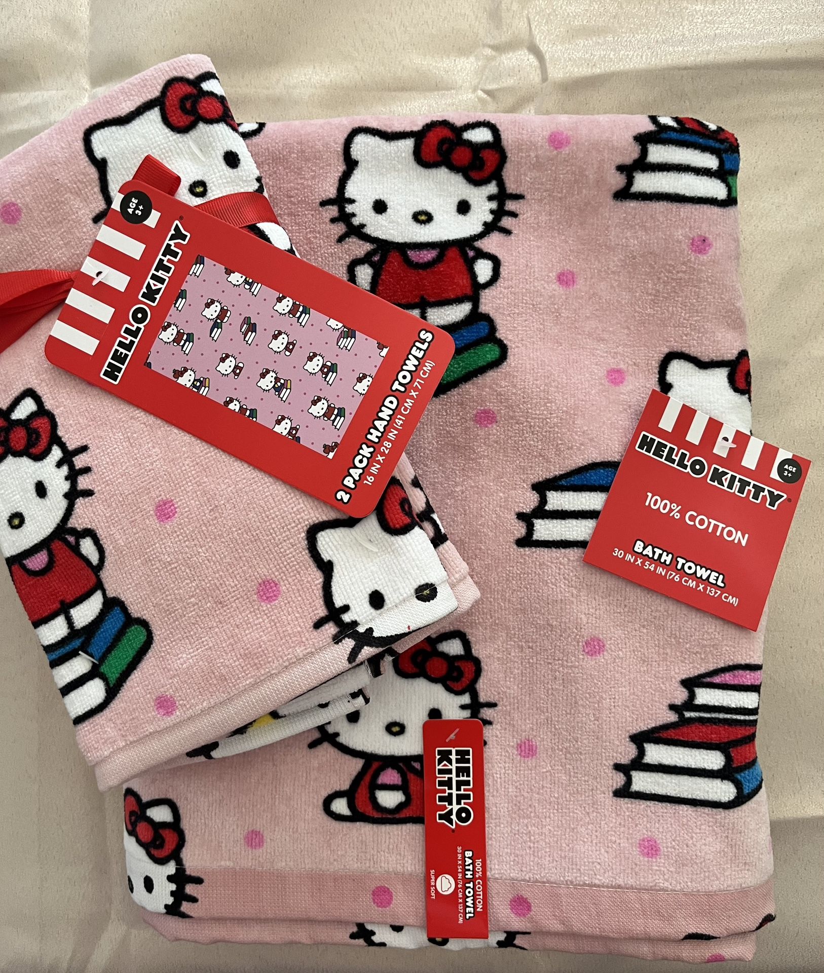 Pink Hello Kitty Towel Set