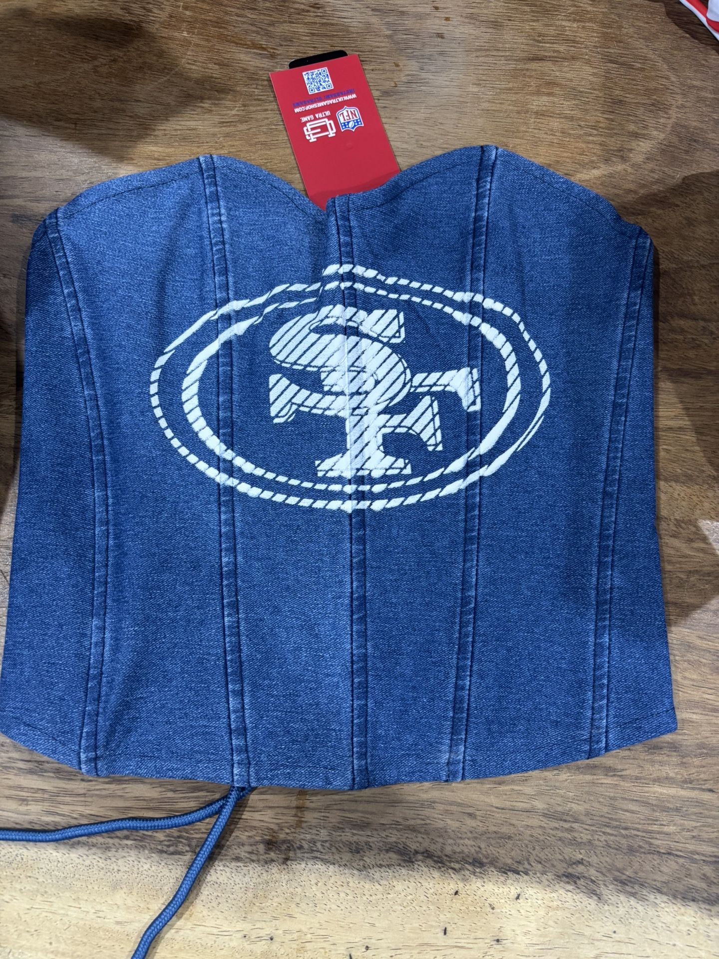 49ers Denim Corset Top