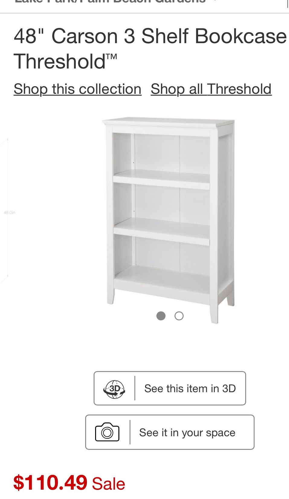 Carson 3 shelf best sale bookcase
