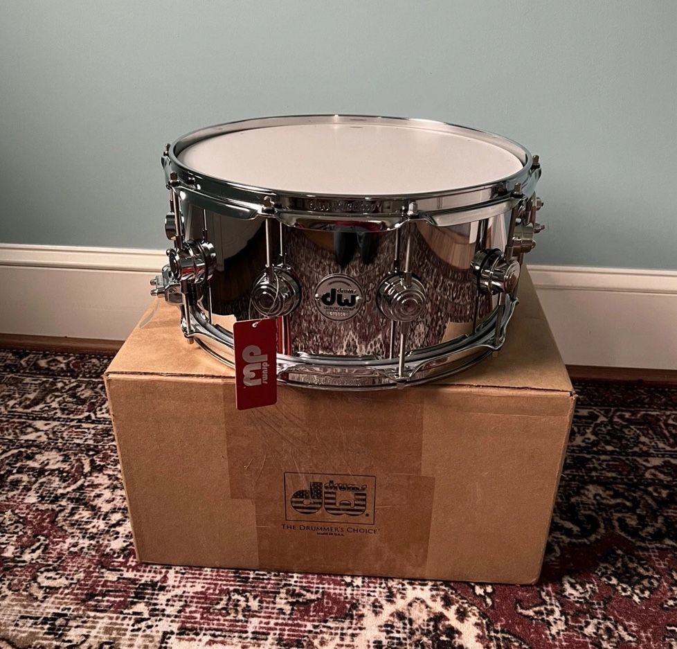 575 OBO: 6.5 x 14 DW Collector Series 3mm Chrome Steel Snare Drum