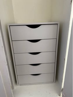 5-Drawer Rolling Chest,white