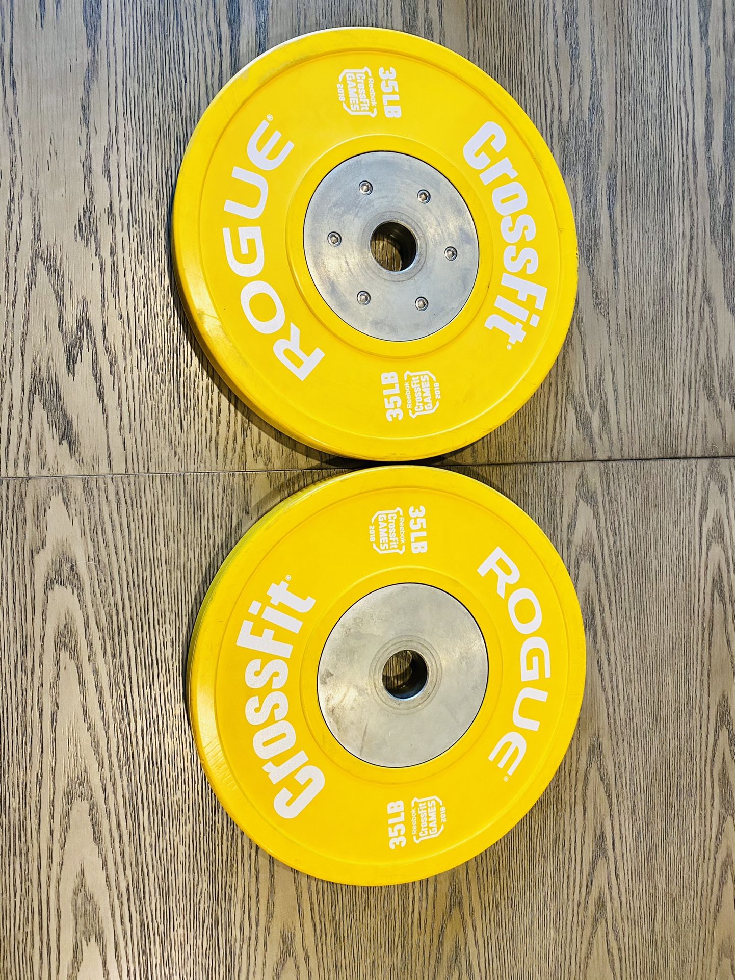 Rogue Fitness 2018 Crossfit Games Competition Plates 35lb Pair for Sale in Virginia Beach VA OfferUp