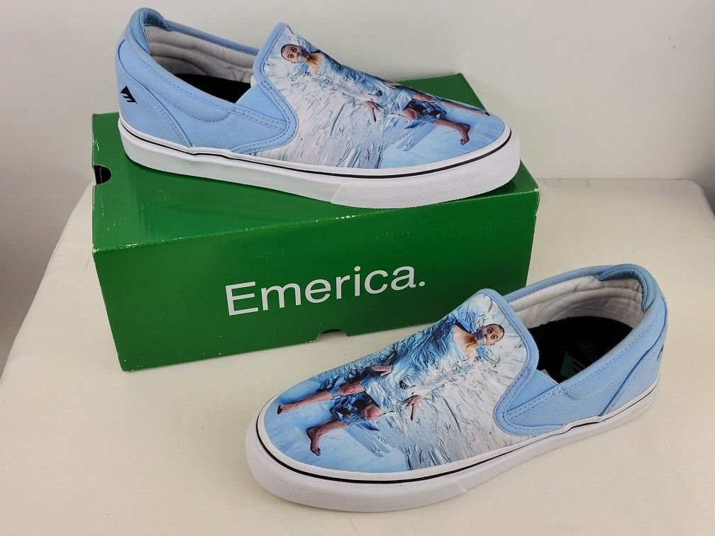 Emerica Wino G6 Slip-On Skate Shoes X Steve-O Jackass Tape Stunt Men's Size 10