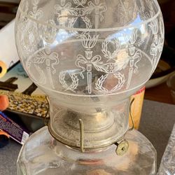 Vintage P & A Oil Lamp with Chimney