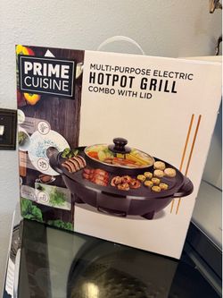 New Brand New Prime Cuisine Hot Pot Grill Combo With Lid