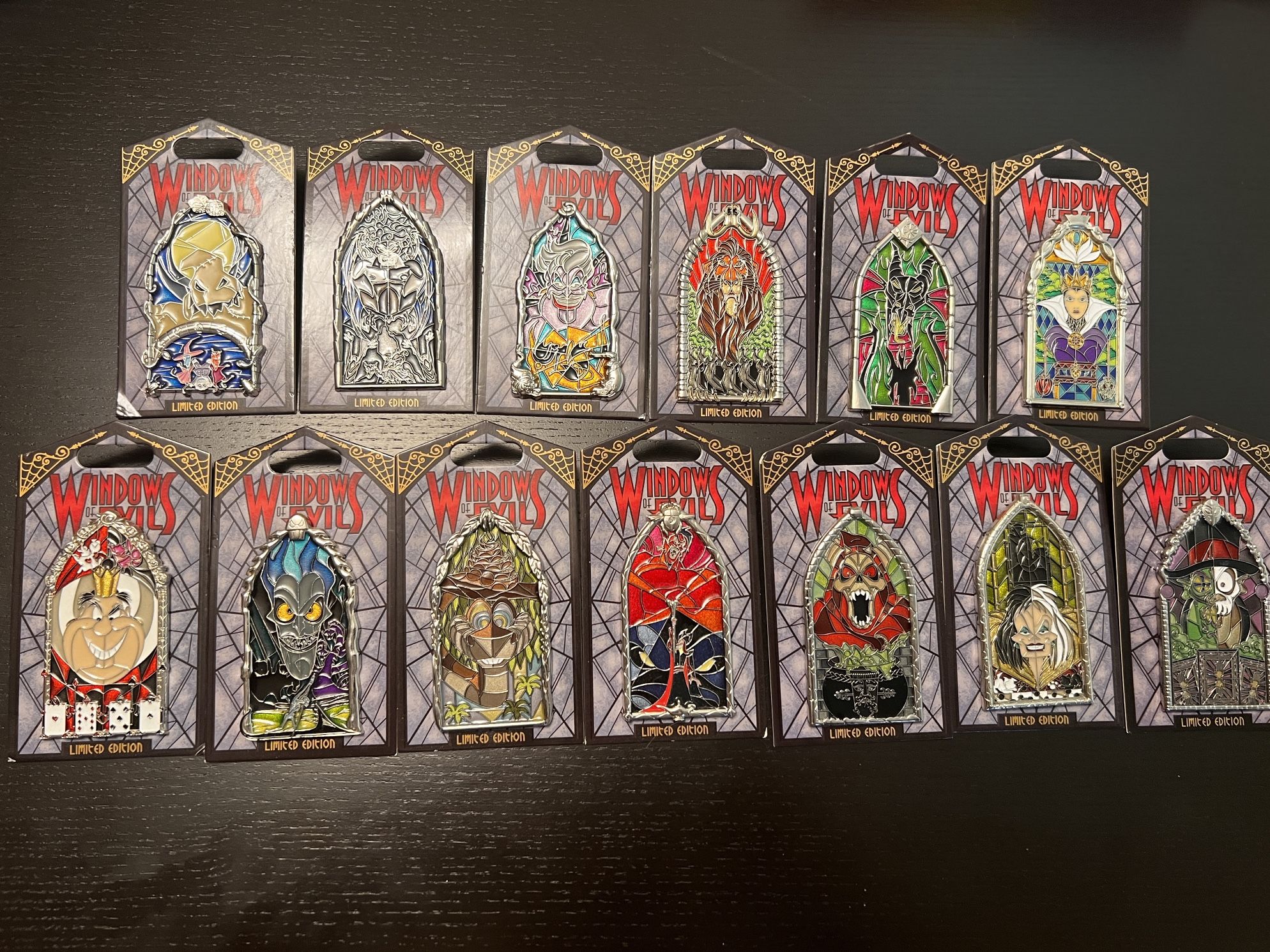Disney Windows Of Evil FULL Set
