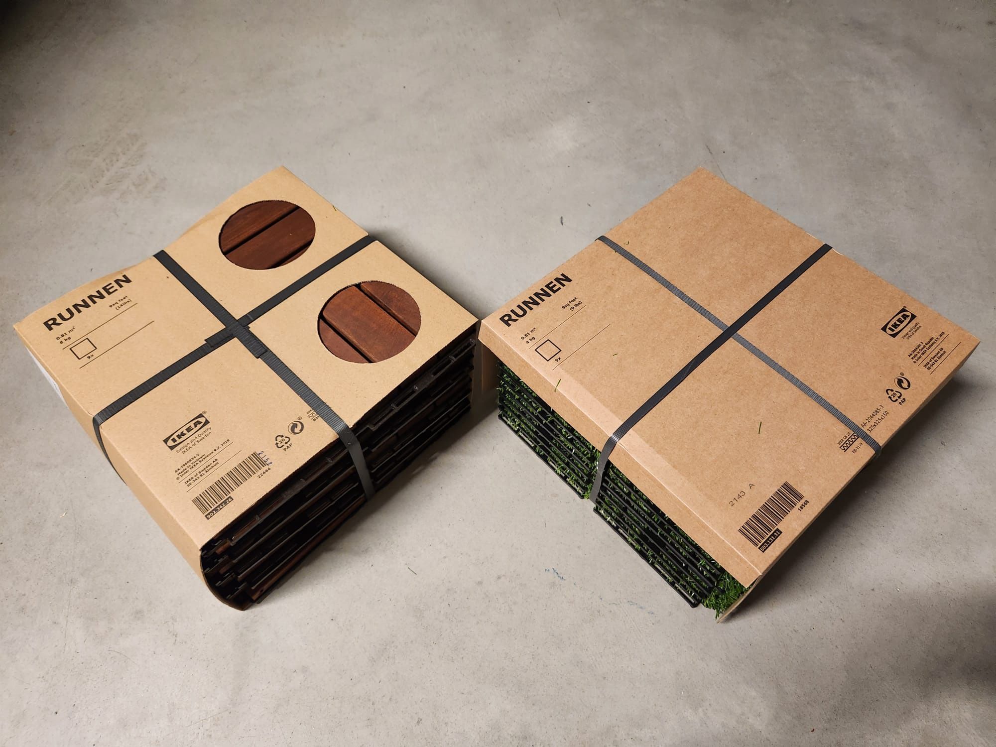 Ikea Runnen Decking Tiles And Grass