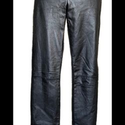 My Tribe Women's Black Leather Pants Size Medium Made In USA