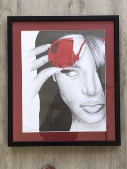 Mixed Media Original Drawing Signed Framed Artwork