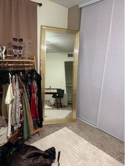 Full length gold mirror