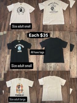 Bape shirts each is $35