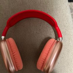 Red Bluetooth Headphones 
