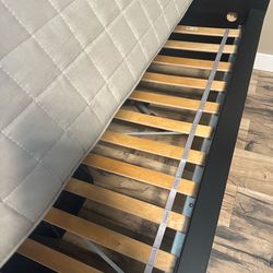 Twin bed frame with mattress