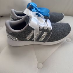 Custom Swarovski Bling Adidas Sneaker Size 7