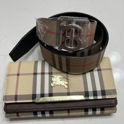 Burberry Wallet & Belt 