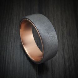 Tantalum and 14K Rose Gold Men's Ring Tant051