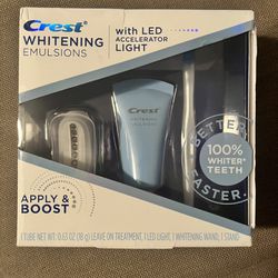 Crest Whitening Emulsions With LED Accelerator Light Teeth Whitener New