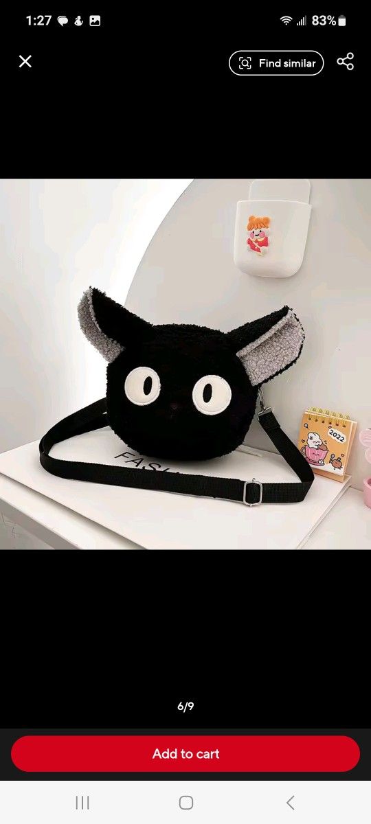 Japanese Style Kawaii Plush Shoulder Purse Phone Bag Anime Crossbody Bag