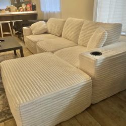 White Modular Cloud Sectional Couch 🚛 SAME DAY DELIVERY!