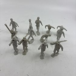 13 Vintage MARX Germany SOLDIERS LOT Gray MCMLXIII