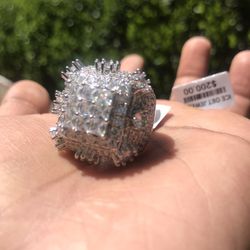Ring 14k Rhodium Filled Finish Ring Icy 💎