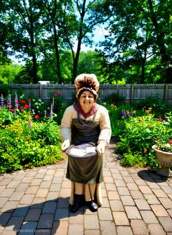 Vintage 40" Tall resin Grandma Chef statue Frequently Refers as A Grandma Baker
