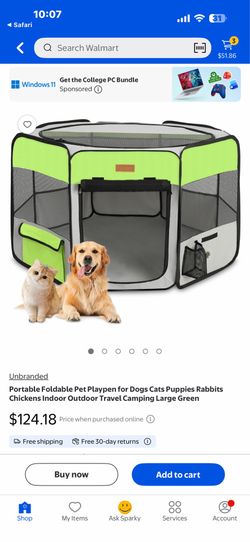 Portable pet play pen
