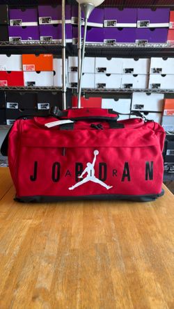New Nike Air Jordan Velocity Duffel Duffle Bag Red Gym Backpack Travel Hiking Camping 62.5L