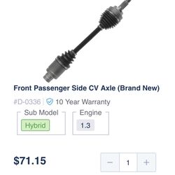 CV Axle For Honda Civic 