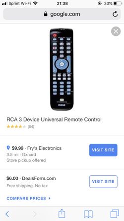 RCA universal remote