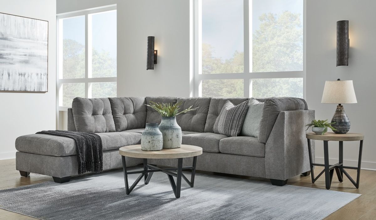 Ashley Furniture Marleton 2-Piece Sectional with Chaise — $399