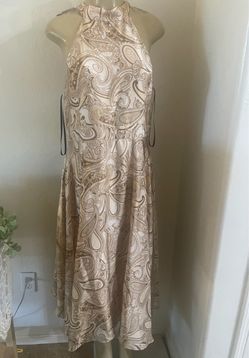 NWT Dress Laundry By  Shelli Segal Sz 16 Sexy Halter Neck That Ties In Back.