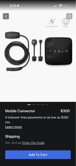 Tesla Mobile Connector with Adapters and Case