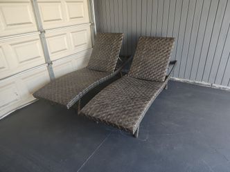 Outdoor patio chaise lounge chairs, pool furniture loungers