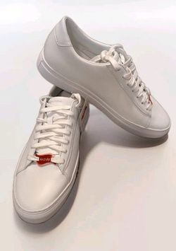 Skechers Arch Fit Arch Support Leather Sneakers Men's Size 8 Lace Up White Tennis Shoes