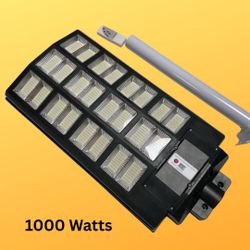 New, 1000-Watt 1512 LED Solar Street Light with Post and Remote Control