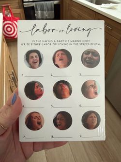 Funny baby shower game