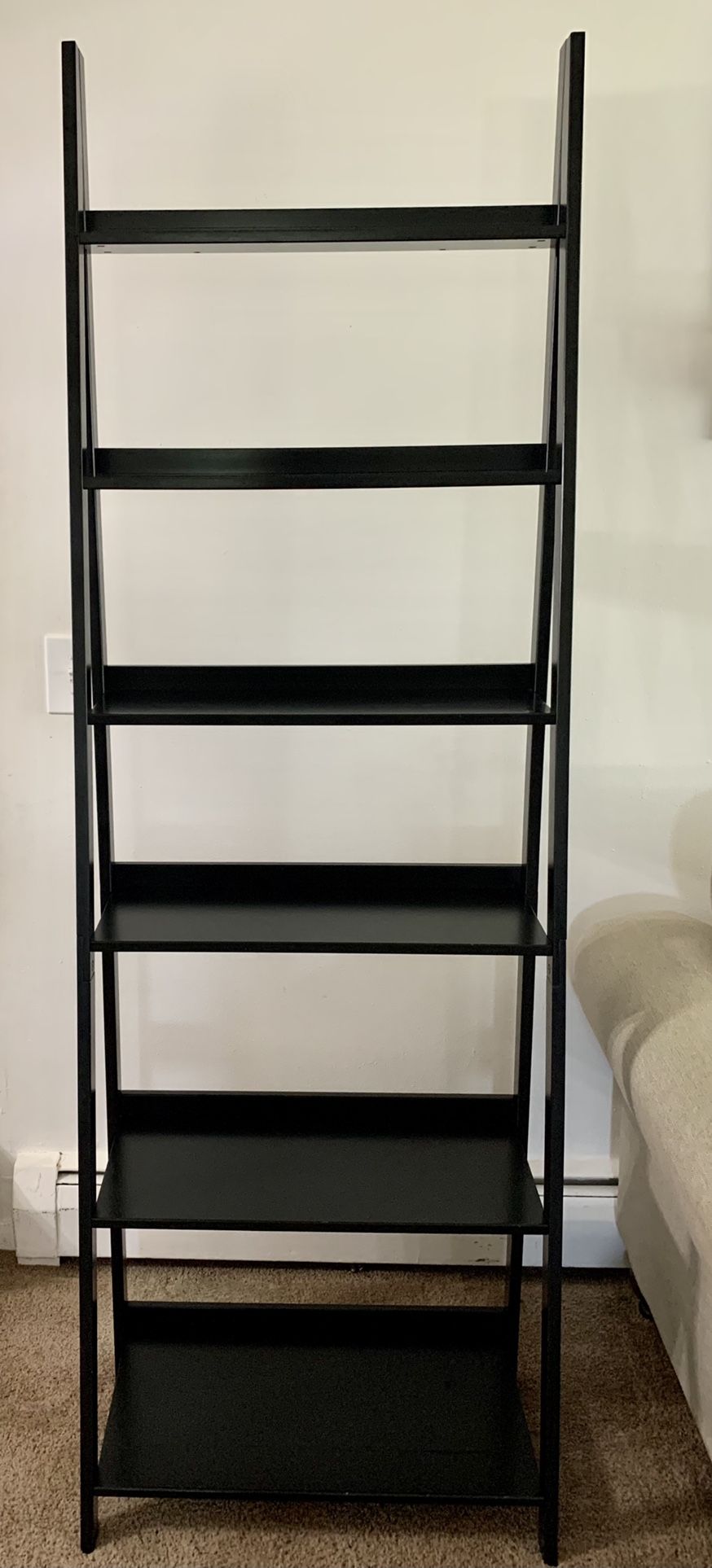 Black Ladder Bookcase 6-Shelve