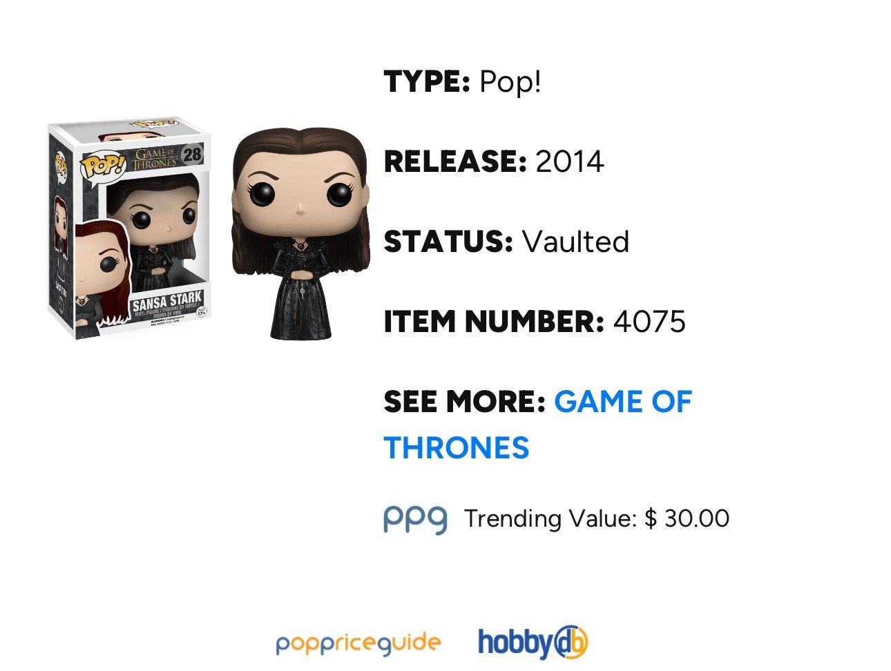 Sansa stark pop price guide 2025
