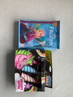 Brand New sidewalk chalk & frozen book