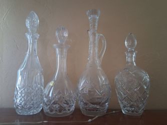 Crystal wine decanters