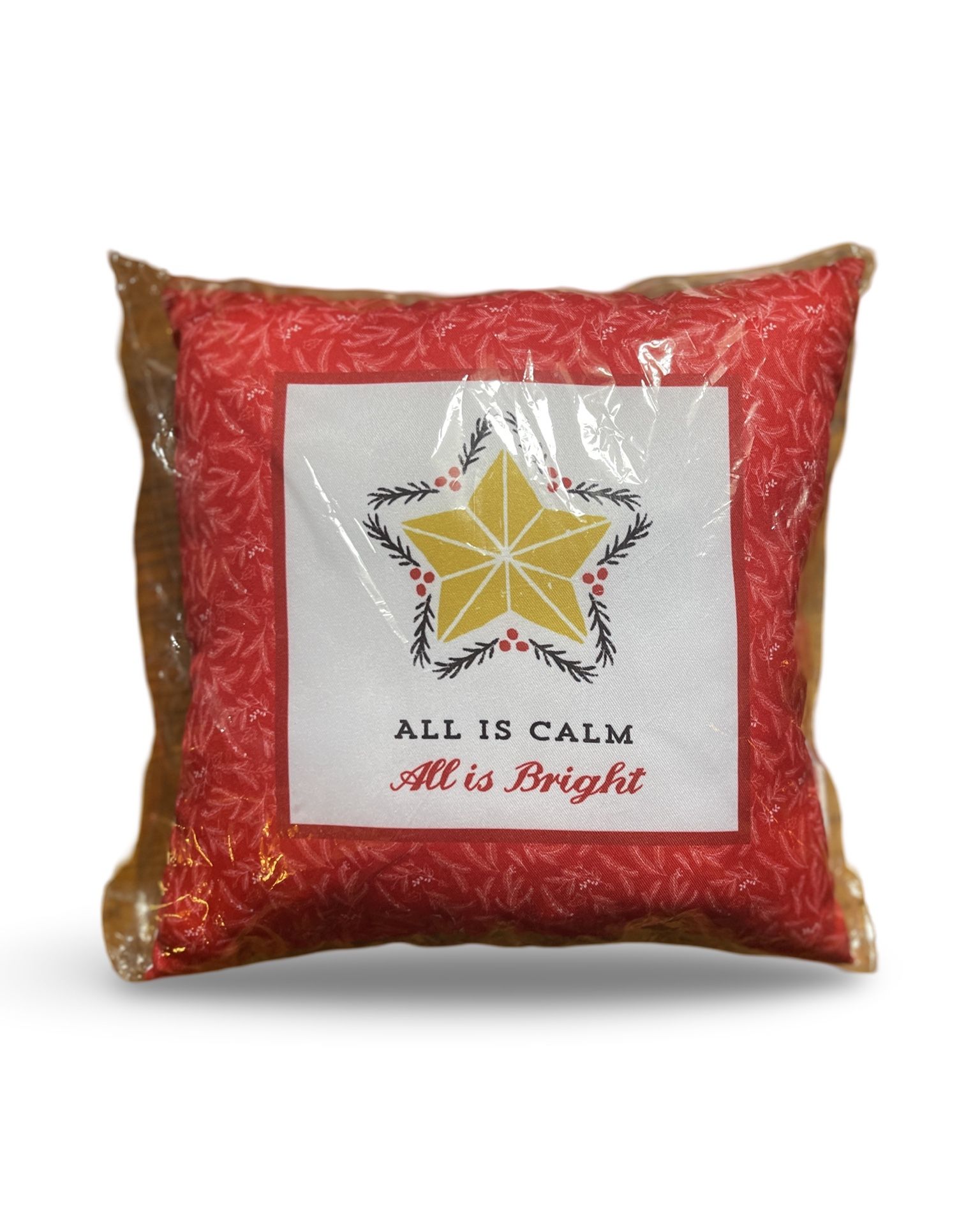 NEW All Is Calm All Is Bright Decorative Christmas Pillow