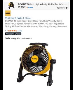 Dewalt Fan 16" Heavy Duty