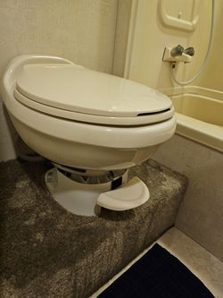 Fancy Rv Toilet Low Profile Used Like New 