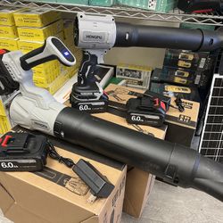 Leaf Blower, 21V Leaf Blower Cordless with 2 x 6.0Ah Battery and Fast Charger,